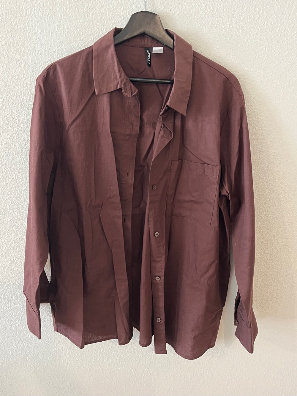 Brown button down